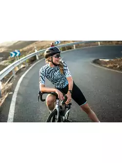 Rogelli ABSTRACT damska koszulka rowerowa, turkusowo-czarna