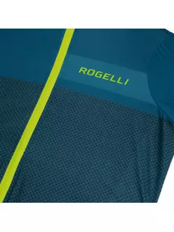 Rogelli BLOCK męska koszulka rowerowa, niebiesko-żółta 