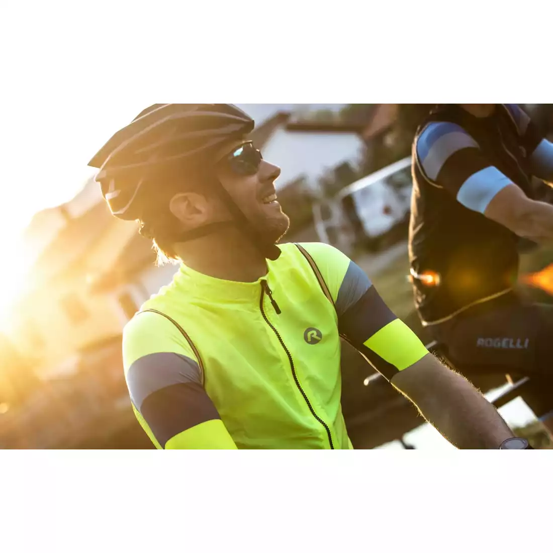 Rogelli CORE męska kamizelka rowerowa, fluorowo-żółta 