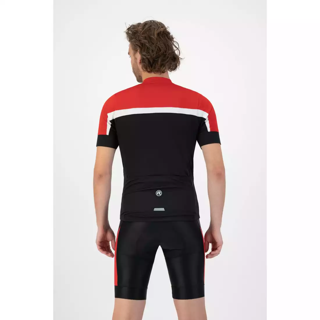 Rogelli COURSE męska koszulka rowerowa, czarno-czerwona 