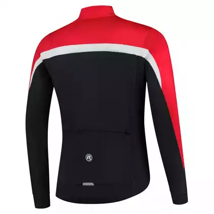 Rogelli COURSE dziecięca bluza rowerowa, czarno-czerwona 