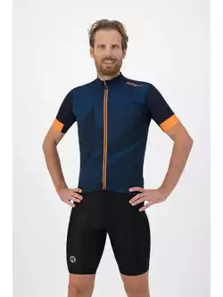 Rogelli DUSK męska koszulka rowerowa, niebiesko-pomarańczowa