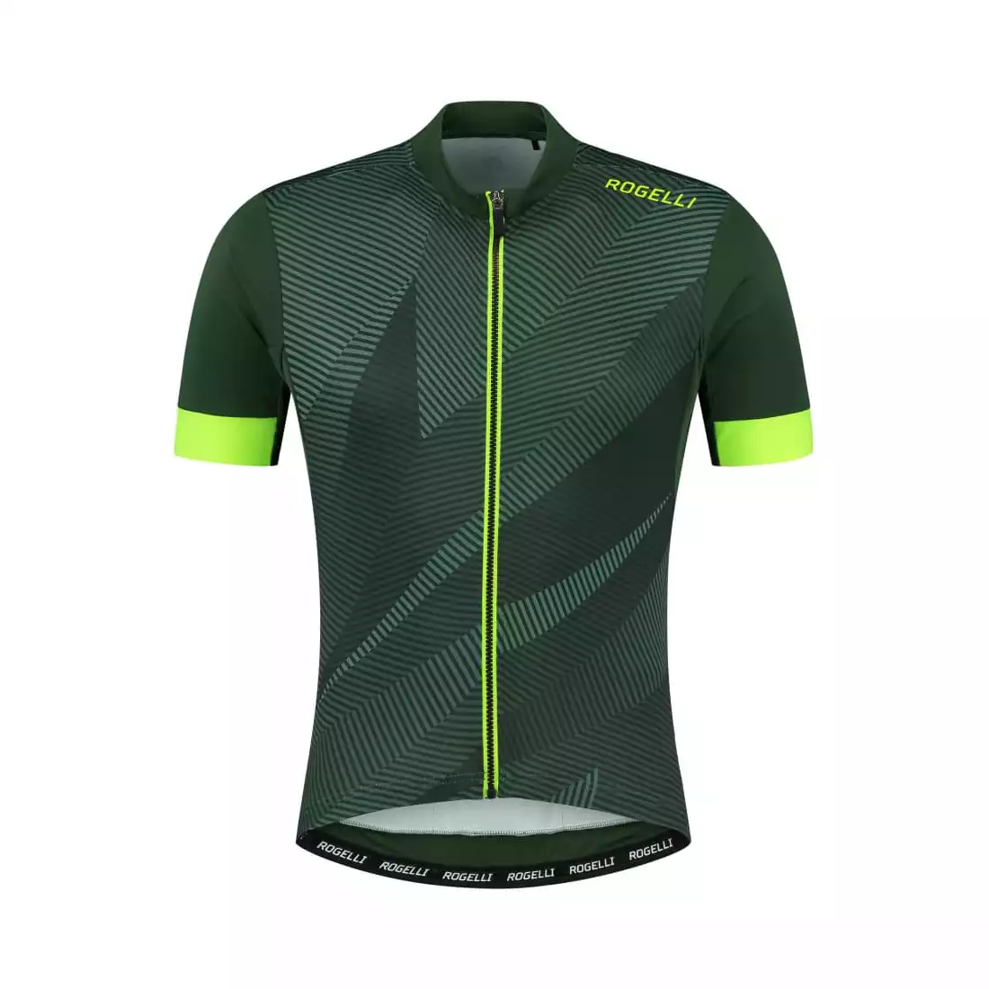 Rogelli DUSK męska koszulka rowerowa, zielono-żółta