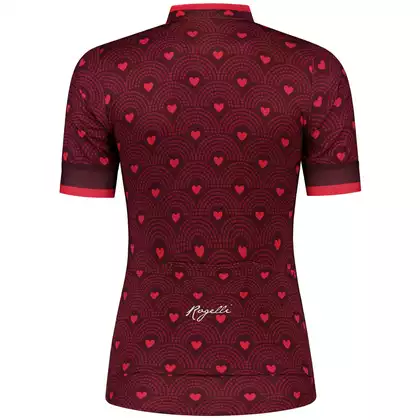 Rogelli HEARTS damska koszulka rowerowa, bordowo-różowa 