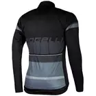 Rogelli HYDRO wodoodporna męska koszulka rowerowa z długim rękawem, czarno-szara 