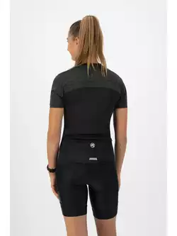Rogelli MELANGE damska koszulka rowerowa, czarna 