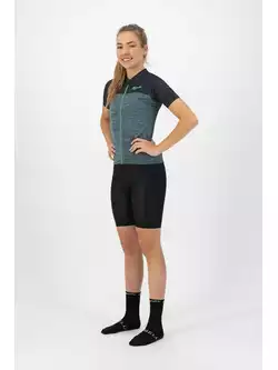 Rogelli MELANGE damska koszulka rowerowa, granatowo-turkusowa