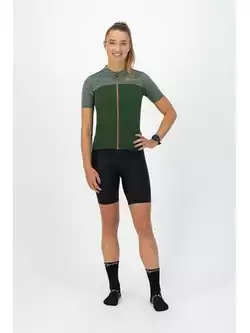 Rogelli MELANGE damska koszulka rowerowa, zielono-pomarańczowa