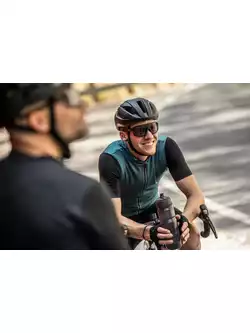 Rogelli MELANGE męska koszulka rowerowa, turkusowo-czarna