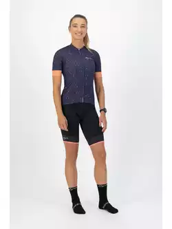 Rogelli TERRAZZO damska koszulka rowerowa, fioletowo-koralowa 