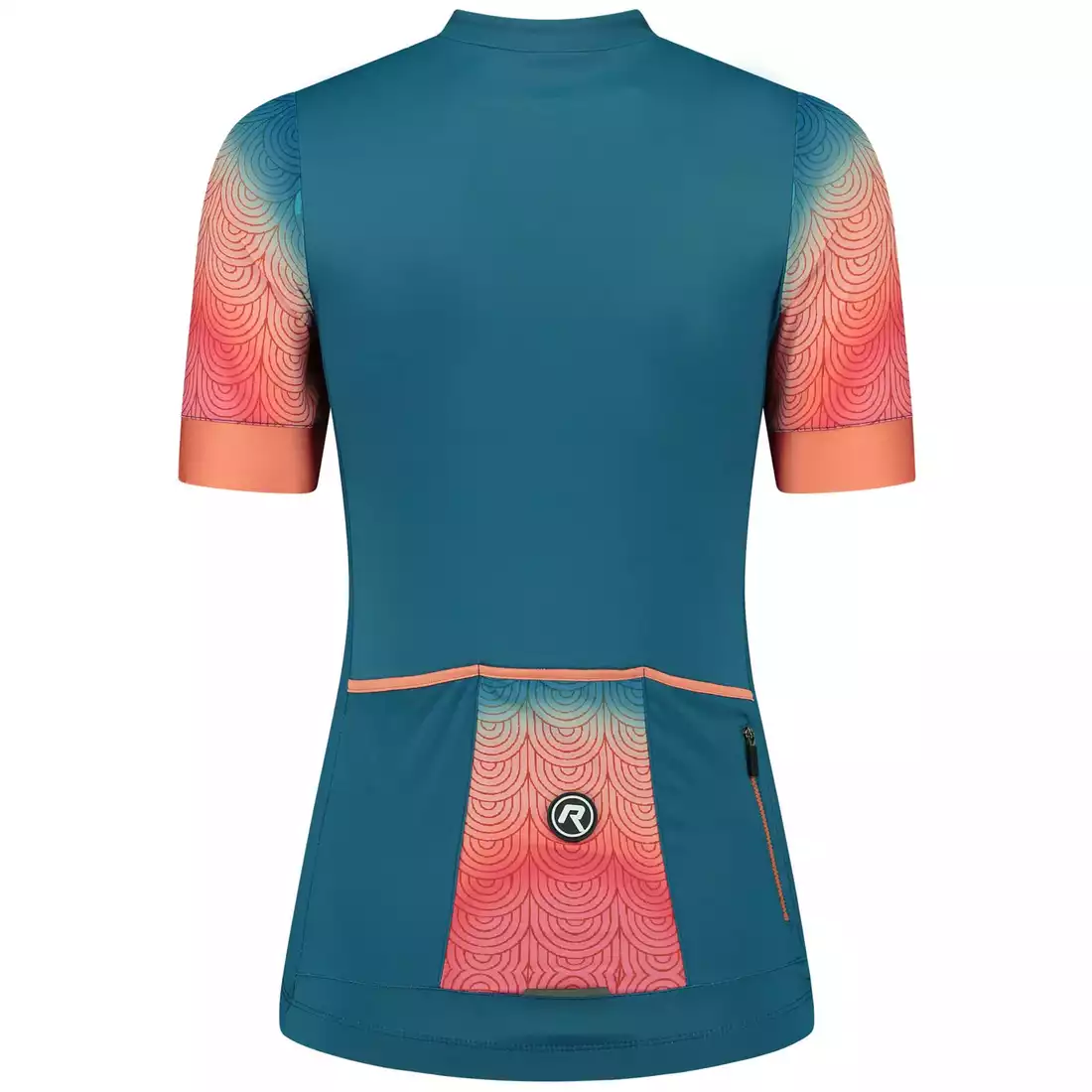 Rogelli WAVES damska koszulka rowerowa, niebiesko-koralowa 