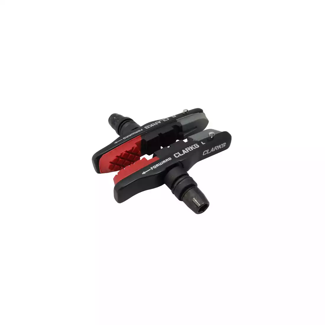 CLARKS CPS513 Klocki hamulcowe do hamulców MTB V-brake, czerwono-czarno-szare
