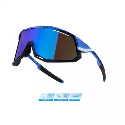 FORCE ATTIC Okulary sportowe, fioletowo-niebieskie