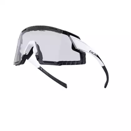 FORCE GRIP Okulary sportowe fotochromowe, białe