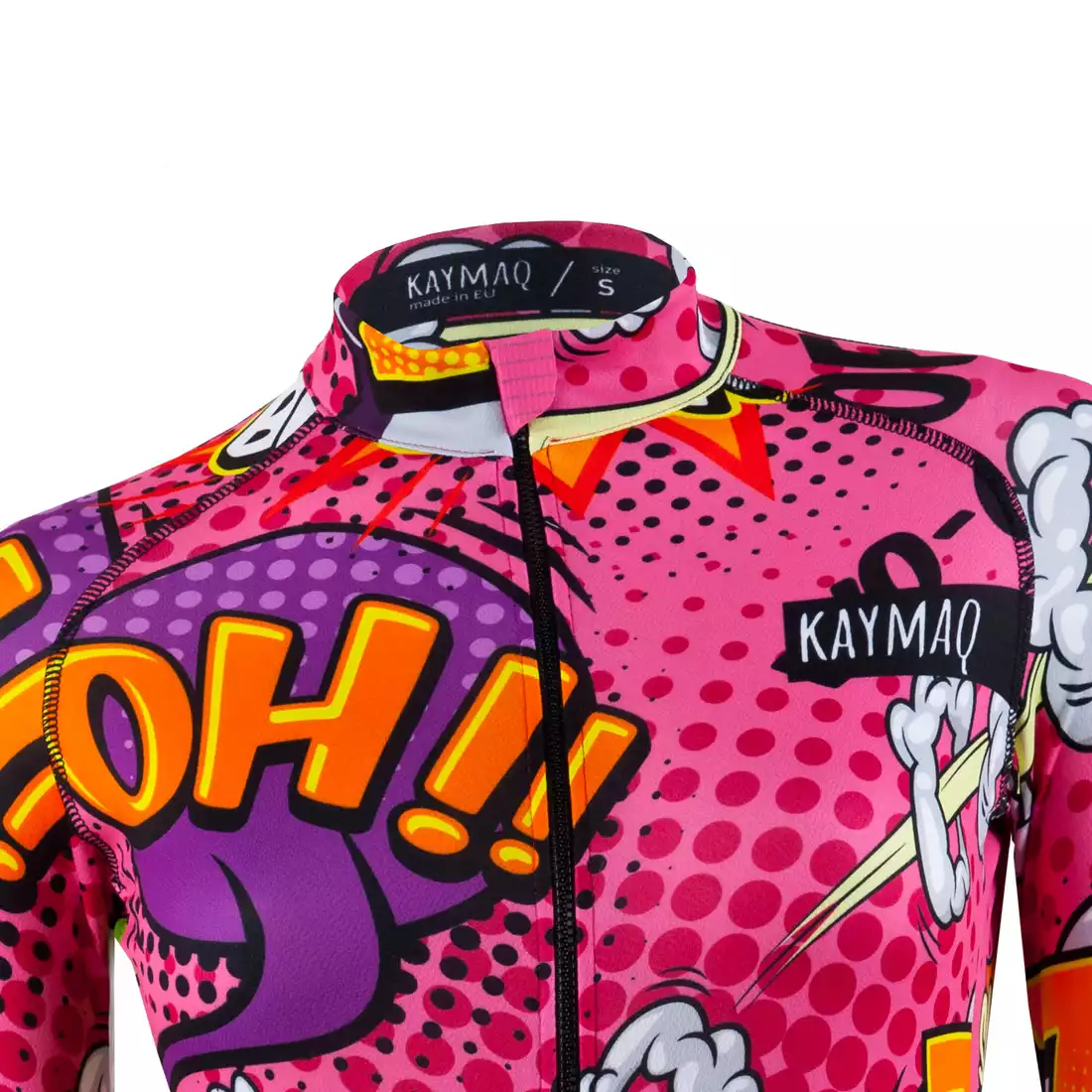 KAYMAQ DESIGN W27 damska bluza rowerowa, różowa