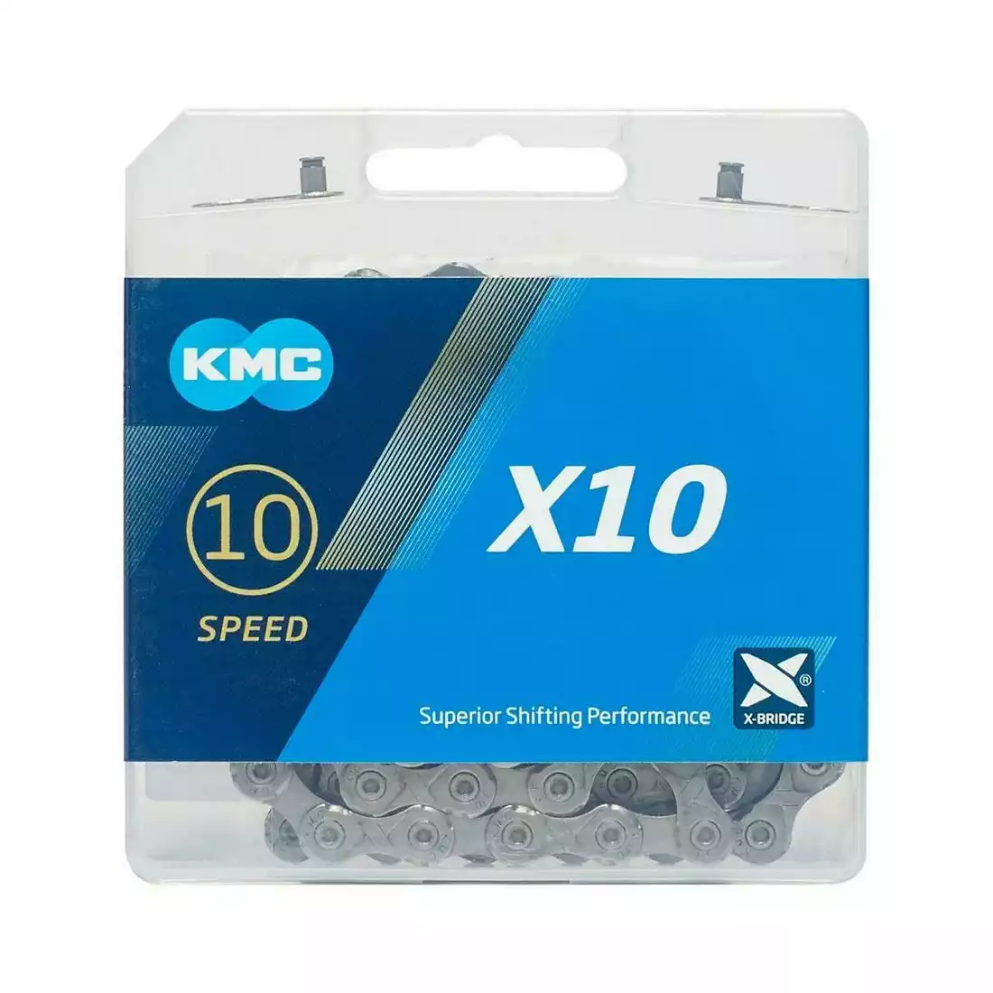 KMC X10 Łańcuch rowerowy 10-rzędowy, 114 ogniw, szary