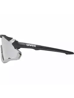 UVEX okulary rowerowe / sportowe Sportstyle 228 mirror silver (S3), czarny-szary