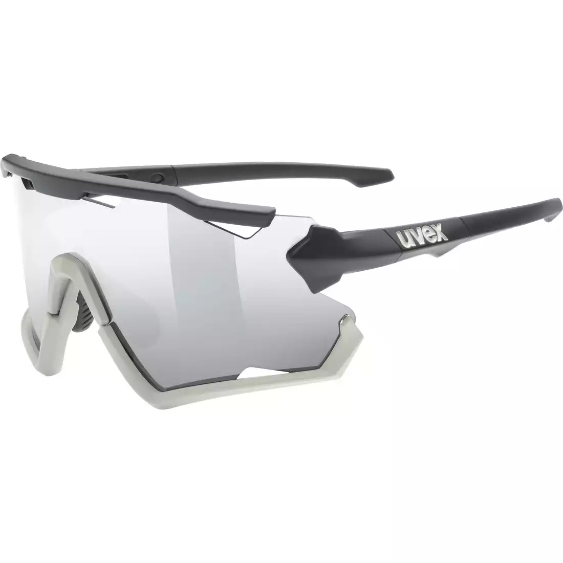 UVEX okulary rowerowe / sportowe Sportstyle 228 mirror silver (S3), czarny-szary