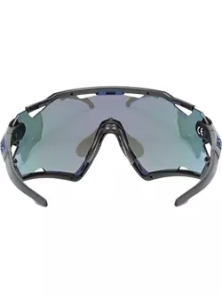 UVEX okulary sportowe Sportstyle 228 mirror blue (S2), czarny