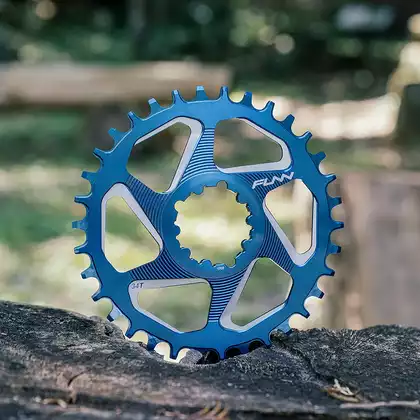 FUNN SOLO DX 32T NARROW- WIDE zębatka rowerowa do korby niebieska