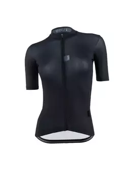 KAYMAQ damska koszulka rowerowa krótki rękaw czarna KYQ-SS-2001-4