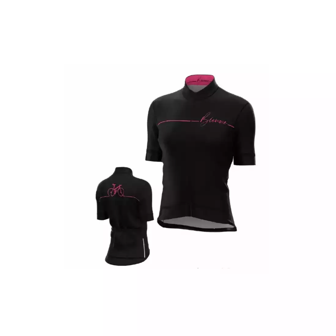 Biemme BIKE damska koszulka rowerowa, czarno-różowa 