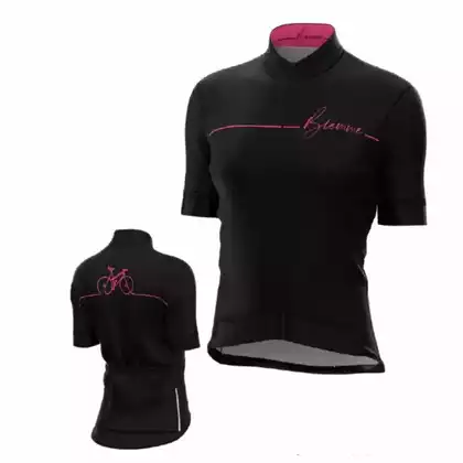 Biemme BIKE damska koszulka rowerowa, czarno-różowa 
