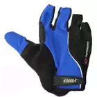 CHIBA DEFENDER Rękawiczki rowerowe, niebiesko-czarne 