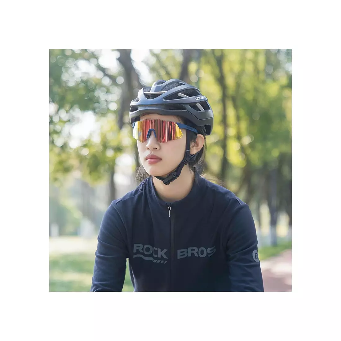 Rockbros 14110001001 okulary rowerowe / sportowe z polaryzacją niebieski 