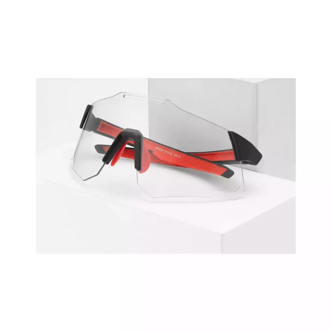 Rockbros 14110001002 okulary sportowe z fotochromem + wkładka korekcyjna czarno-czerwone