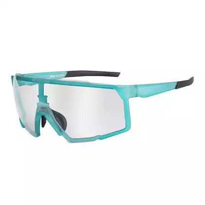 Rockbros SP22BL okulary rowerowe / sportowe z polaryzacj, turkusowy 