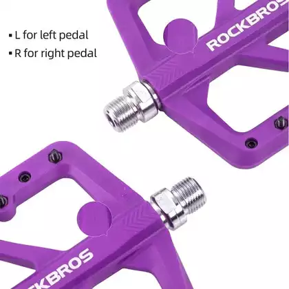 Rockbros pedały platformowe nylon fioletowe M906-PE