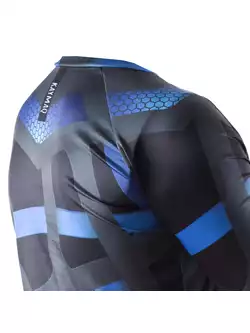 KAYMAQ DESIGN M36 męska luźna koszulka rowerowa MTB/enduro z długim rękawem, niebieska