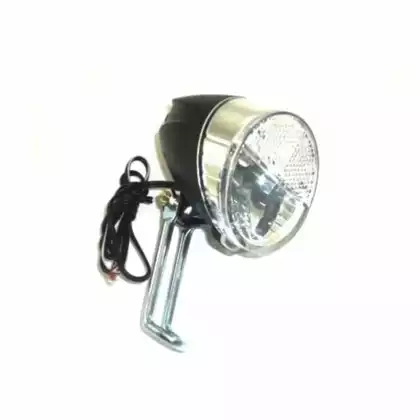 lampa rowerowa przednia JY-7006, srebrna