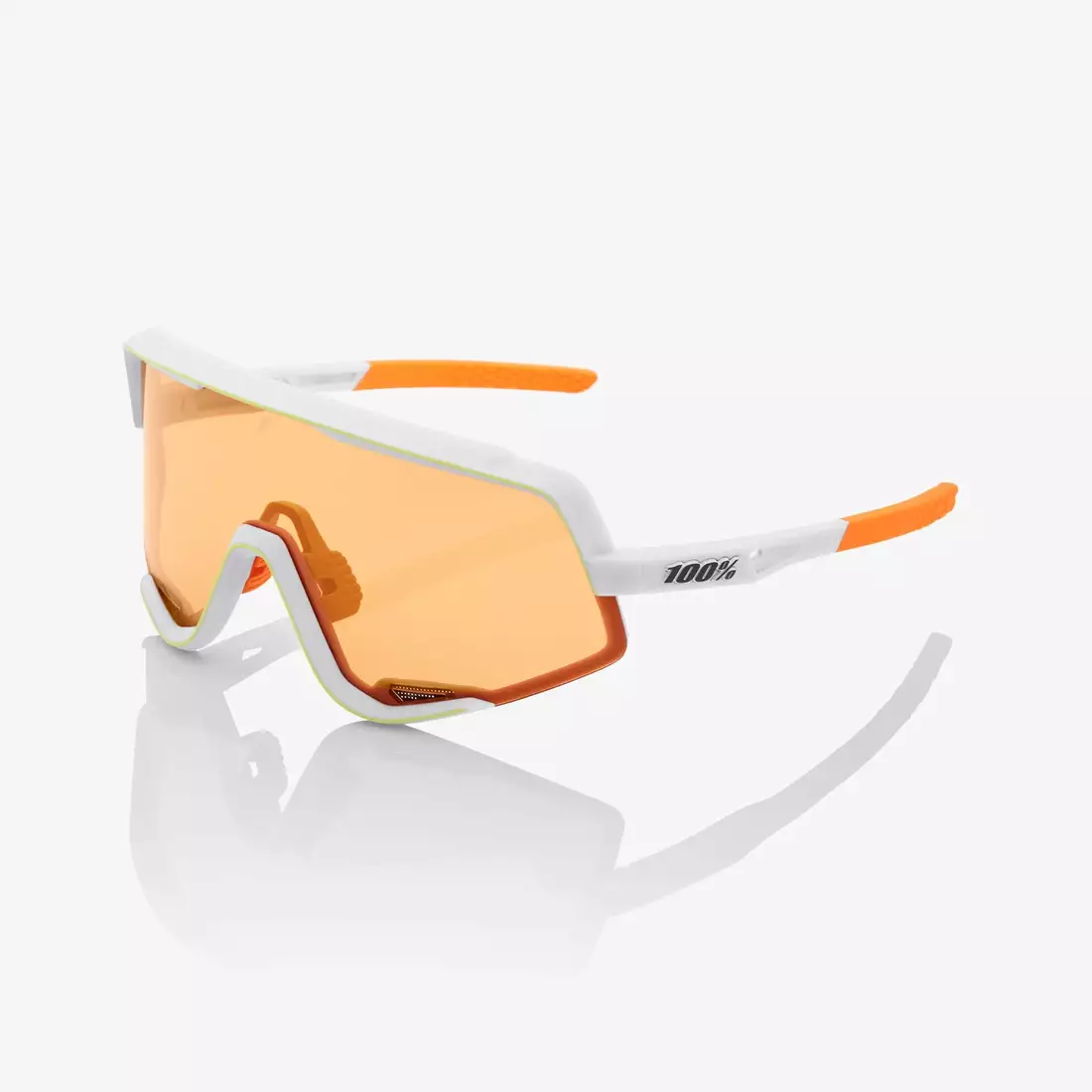 100% GLENDALE Soft Tact Oxyfire White okulary rowerowe/sportowe, białe