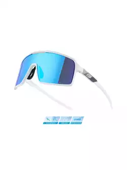 FORCE STATIC okulary rowerowe/sportowe, białe