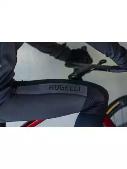 Rogelli DEEP WINTER męskie ocieplane spodnie rowerowe na szelkach, czarne 