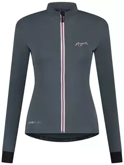 Rogelli DISTANCE damska ocieplana bluza rowerowa, szaro-różowa