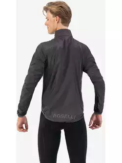 Rogelli ESSENTIAL męska kurtka przeciwdeszczowa na rower, czarna 