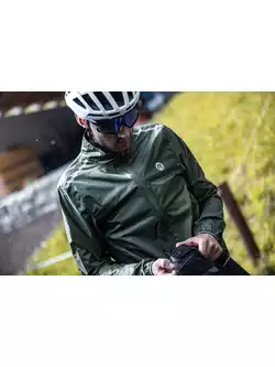 Rogelli ESSENTIAL męska kurtka przeciwdeszczowa na rower, khaki