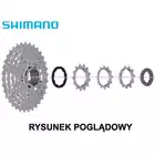 SHIMANO CS-HG400 kaseta 9 rzędowa, 11-28T, srebrna