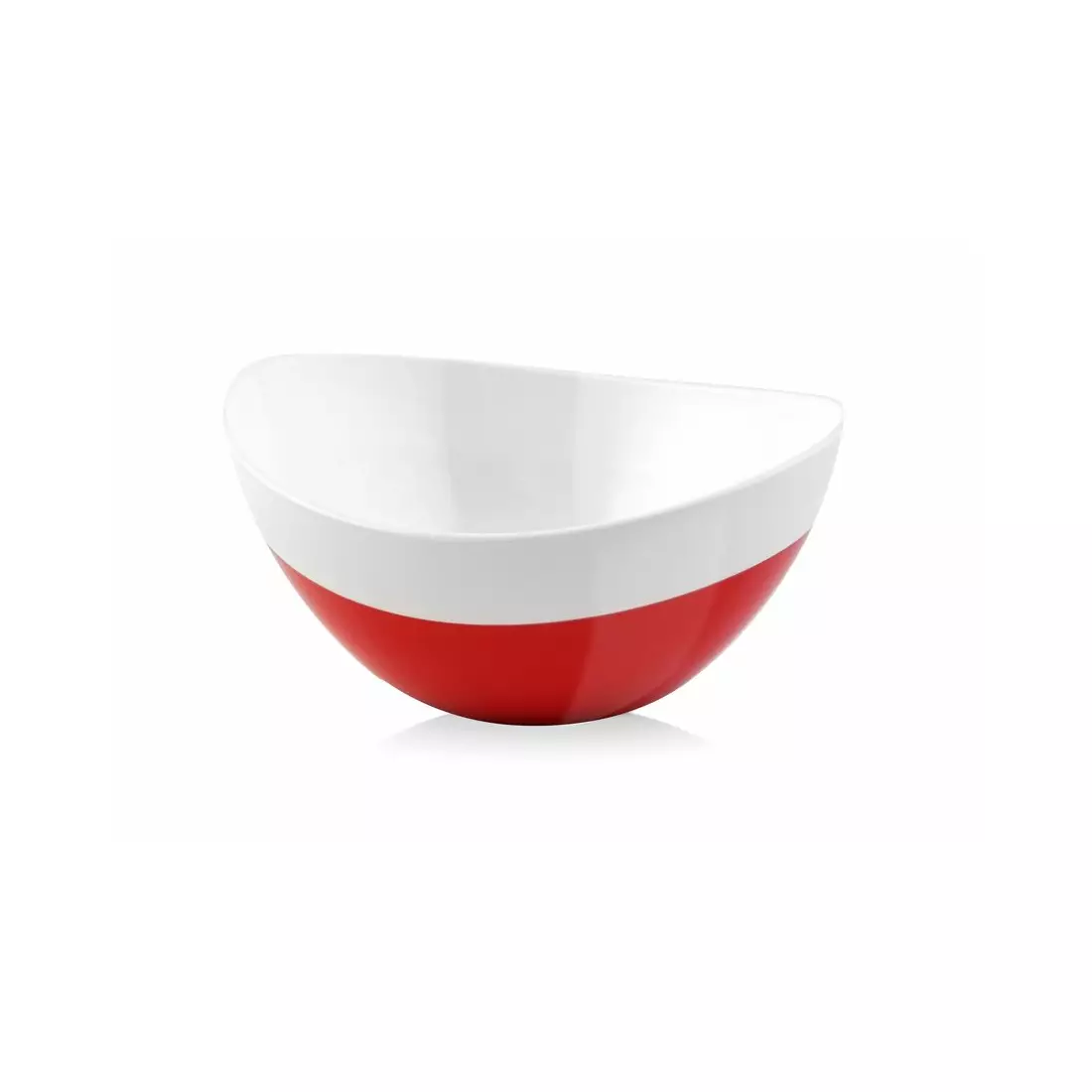 Vialli Design Livio Duo owalna miska, biało-czerwona
