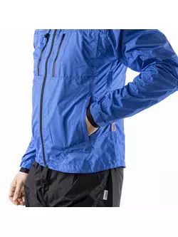 KAYMAQ J2MH męska kurtka rowerowa przeciwdeszczowa z kapturem, niebieska