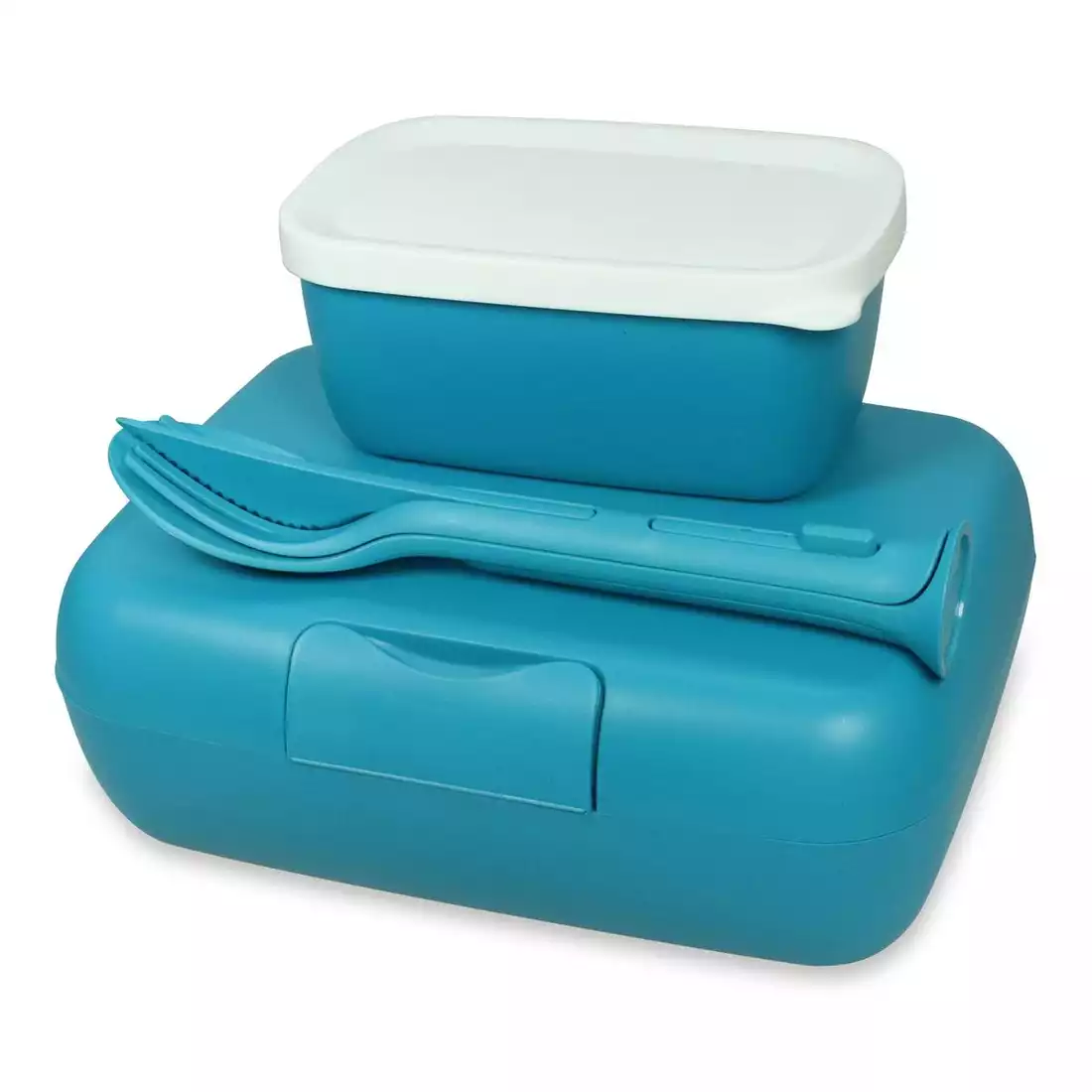 Koziol Candy Ready Ocean lunchbox z pojemnikiem i sztućcami, niebieski