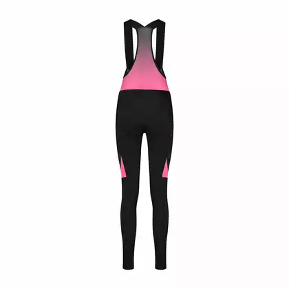 ROGELLI SELECT II damskie, zimowe spodnie rowerowe na szelkach, różowe