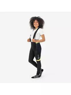 ROGELLI SELECT II damskie, zimowe spodnie rowerowe na szelkach, żółte