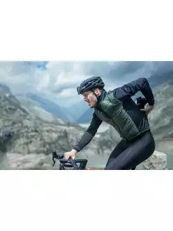 ROGELLI WADDED II męska, zimowa kurtka rowerowa, zielono-czarna