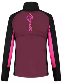 Rogelli ENJOY II damska kurtka, wiatrówka do biegania, bordowo-czarno-różowa