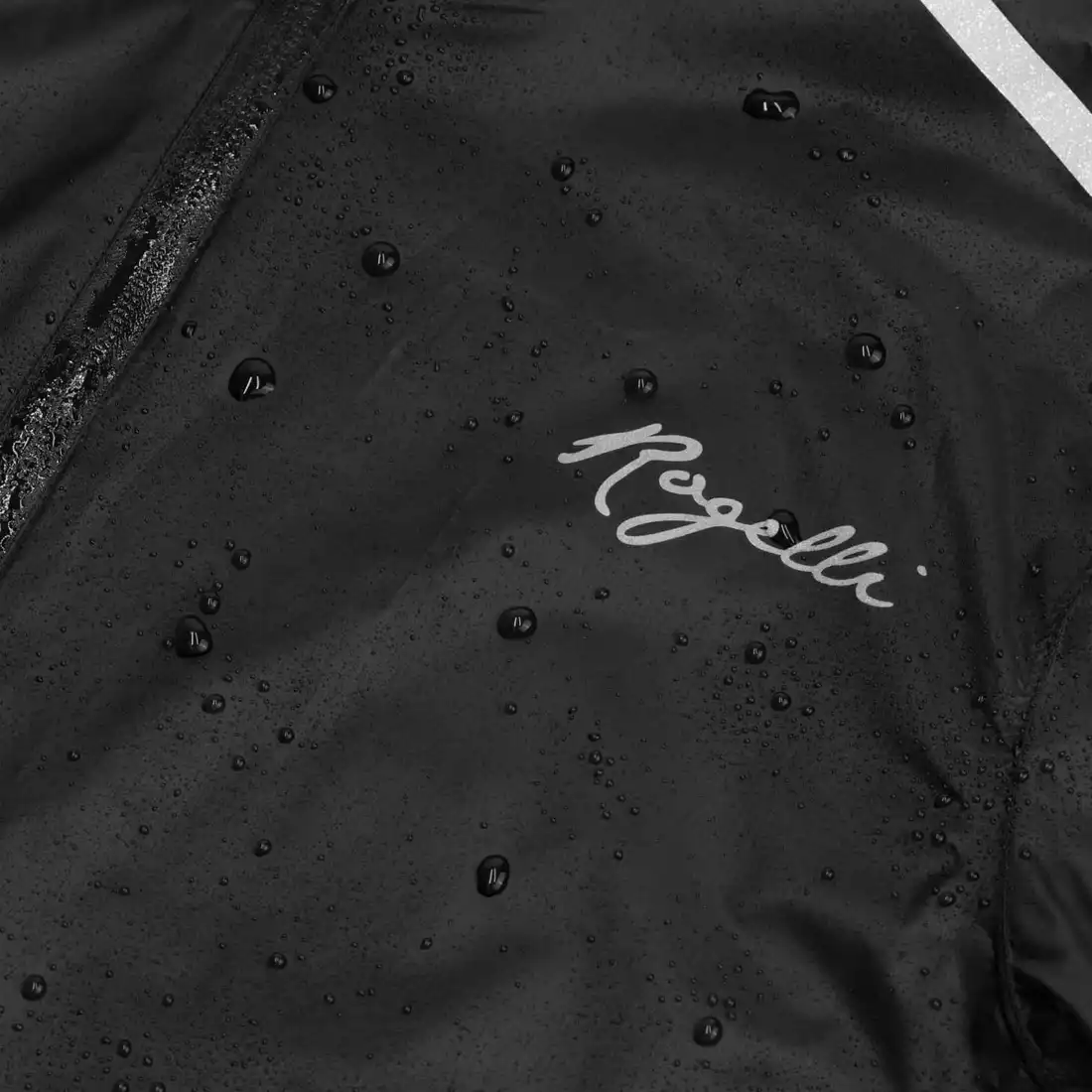 Rogelli ESSENTIAL damska kurtka przeciwdeszczowa na rower, czarna