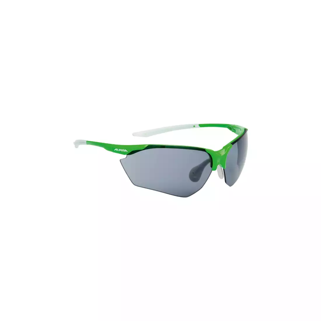ALPINA - okulary sportowe SPLINTER HR C+ zielony-biały / szkło fogstop czarne